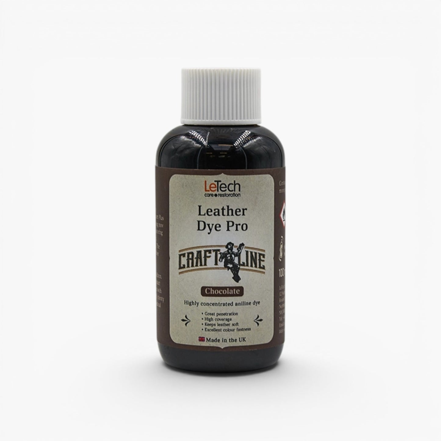 Craft Line - Leather Dye Pro - Multiple Colours Chocolate by LeTech Canada