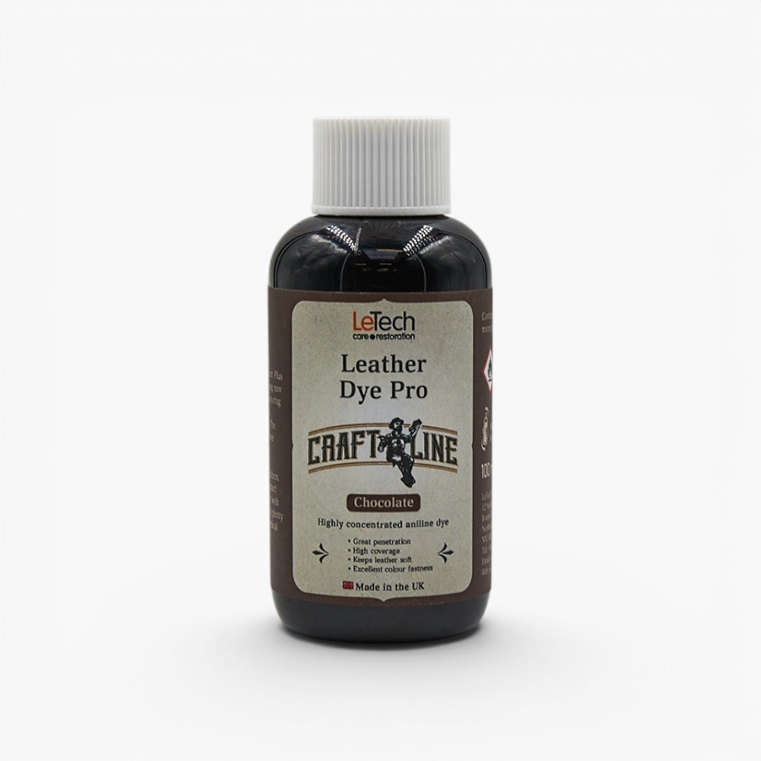 Craft Line - Leather Dye Pro - Multiple Colours Chocolate by LeTech Canada