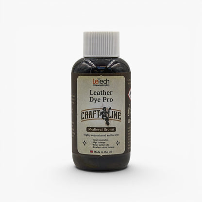 Craft Line - Leather Dye Pro - Multiple Colours Medieval Brown by LeTech Canada