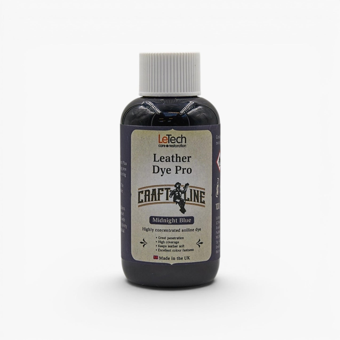 Craft Line - Leather Dye Pro - Multiple Colours Midnight Blue by LeTech Canada