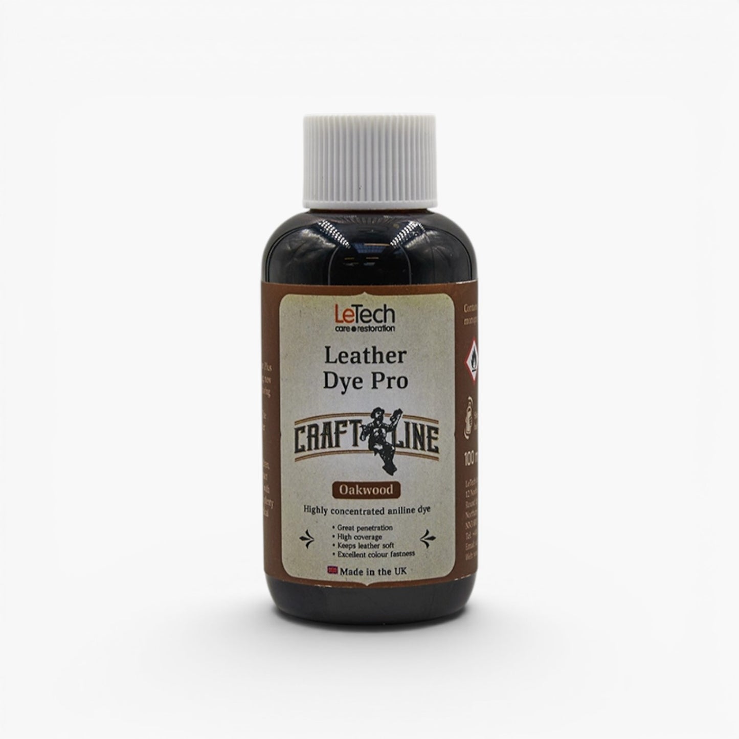Craft Line - Leather Dye Pro - Multiple Colours Oakwood by LeTech Canada