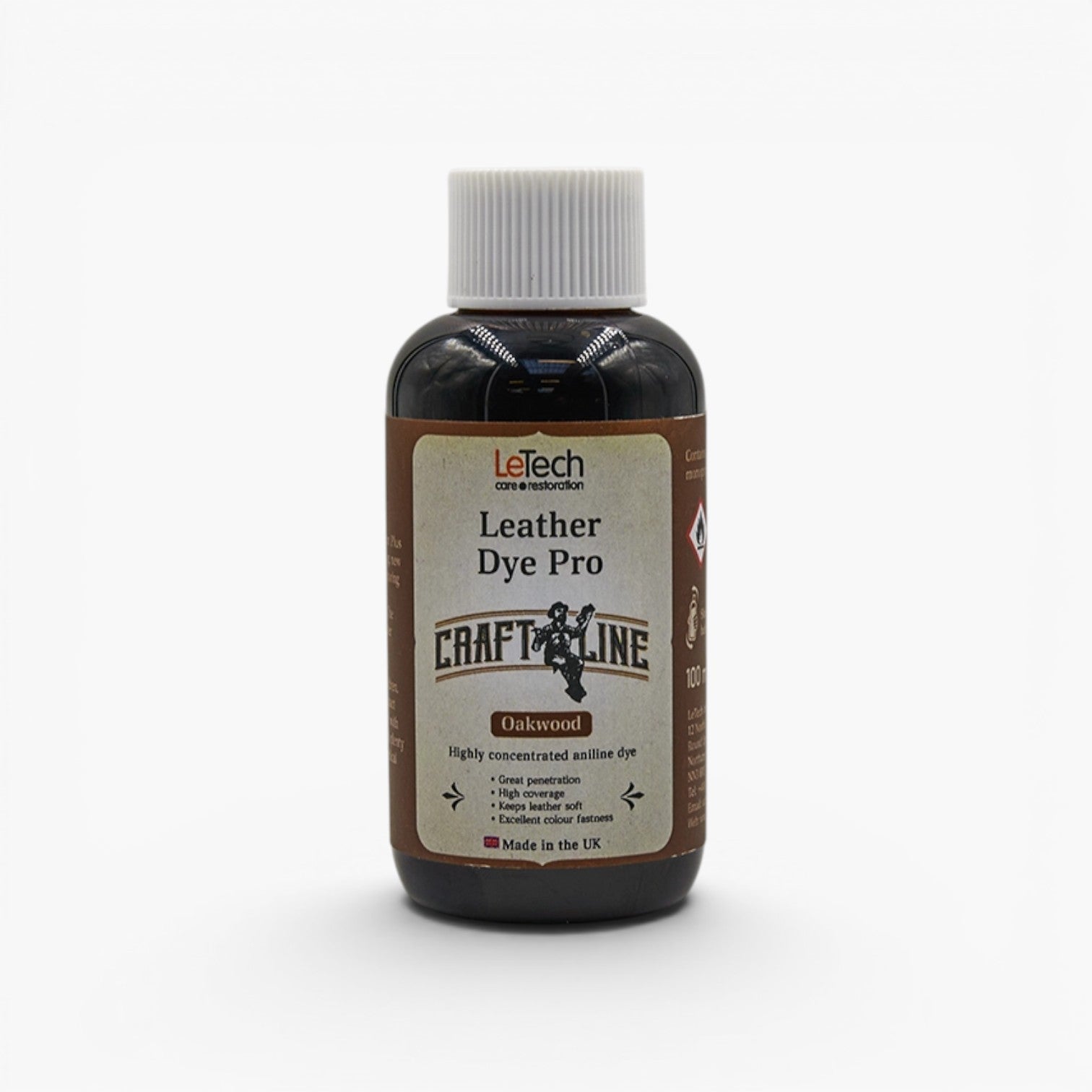 Craft Line - Leather Dye Pro - Multiple Colours Oakwood by LeTech Canada