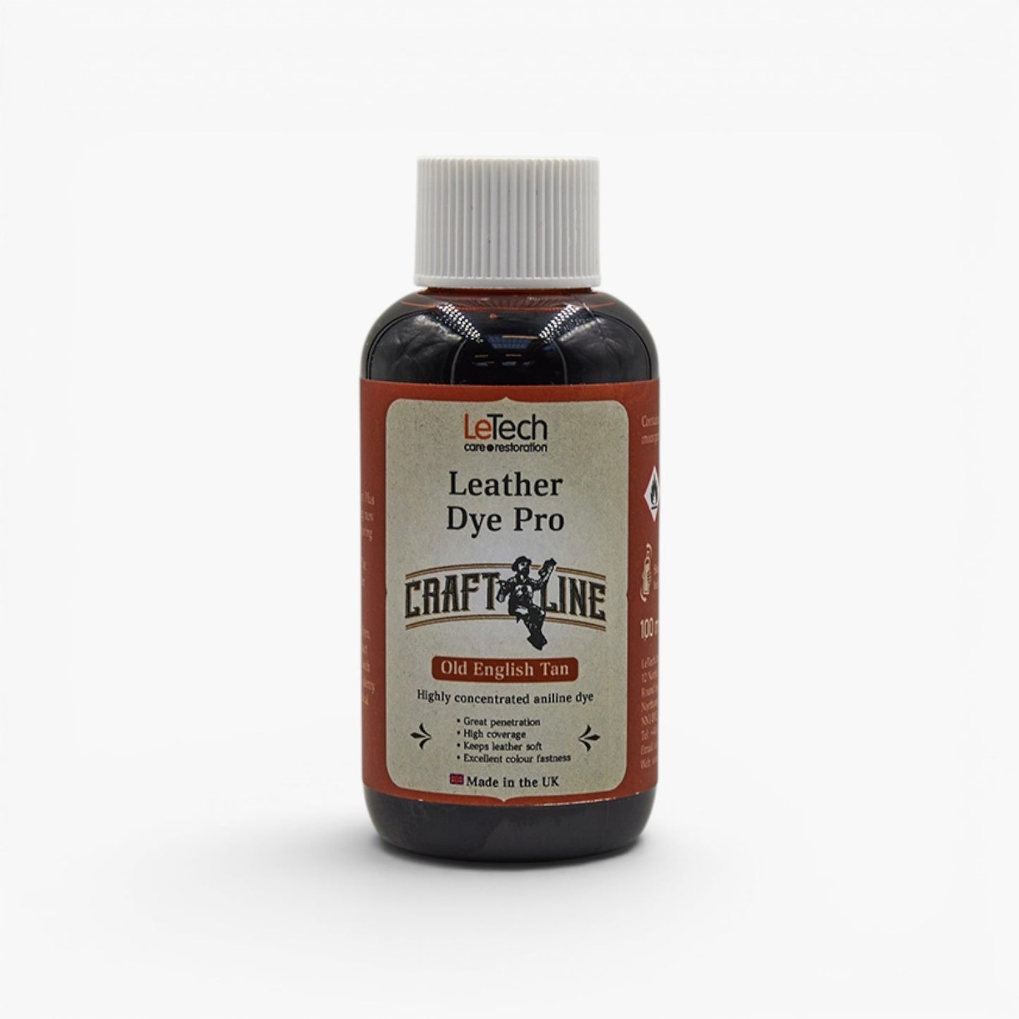 Craft Line - Leather Dye Pro - Multiple Colours Old English Tan by LeTech Canada