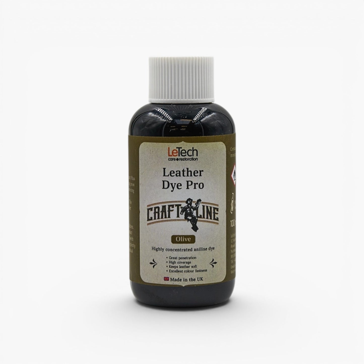 Craft Line - Leather Dye Pro - Multiple Colours Olive by LeTech Canada