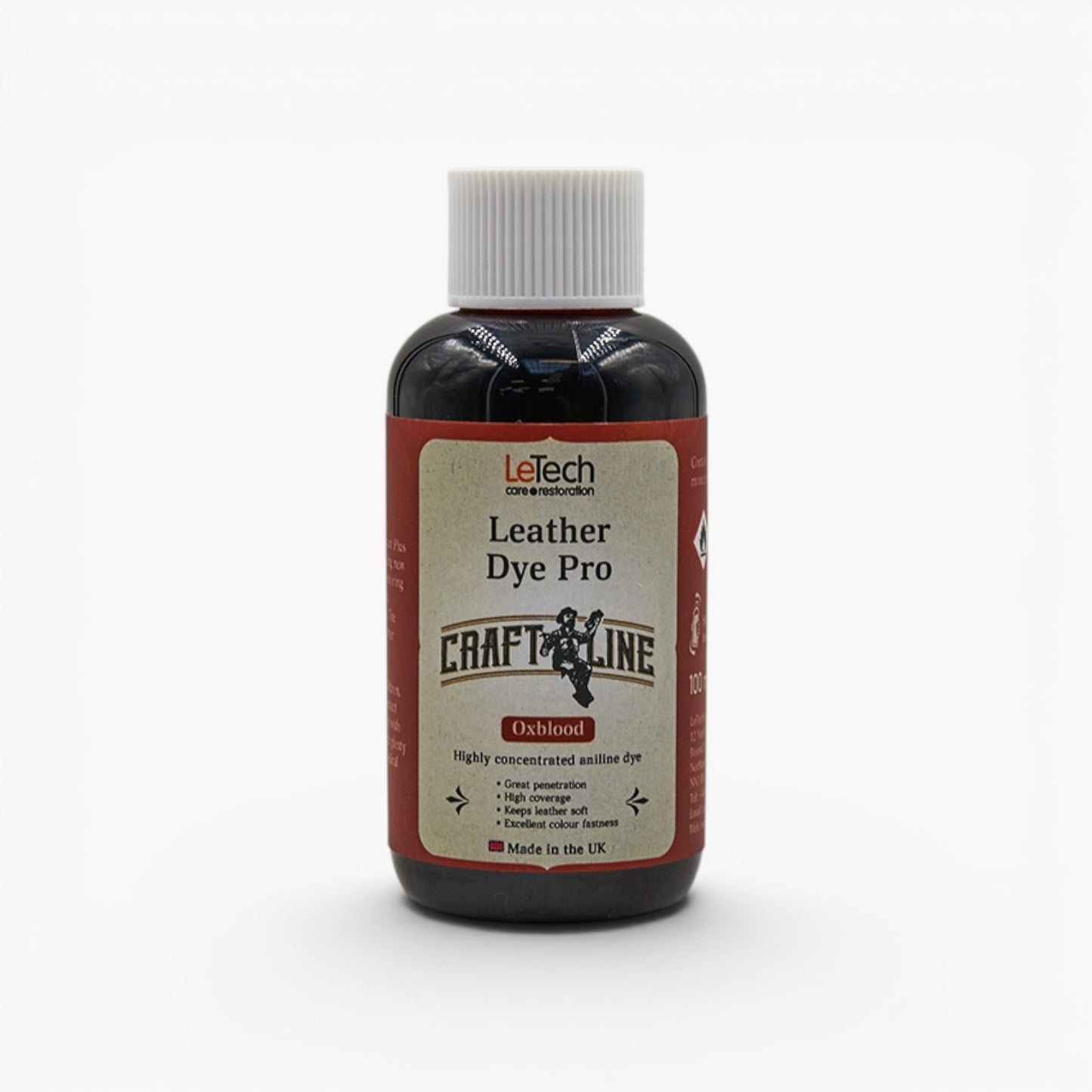Craft Line - Leather Dye Pro - Multiple Colours Oxblood by LeTech Canada