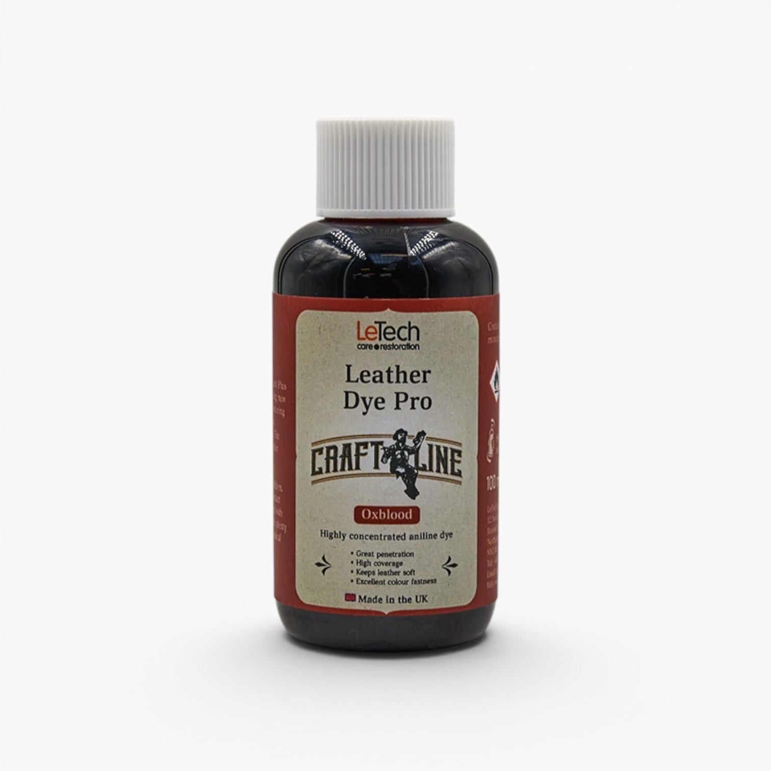 Craft Line - Leather Dye Pro - Multiple Colours Oxblood by LeTech Canada