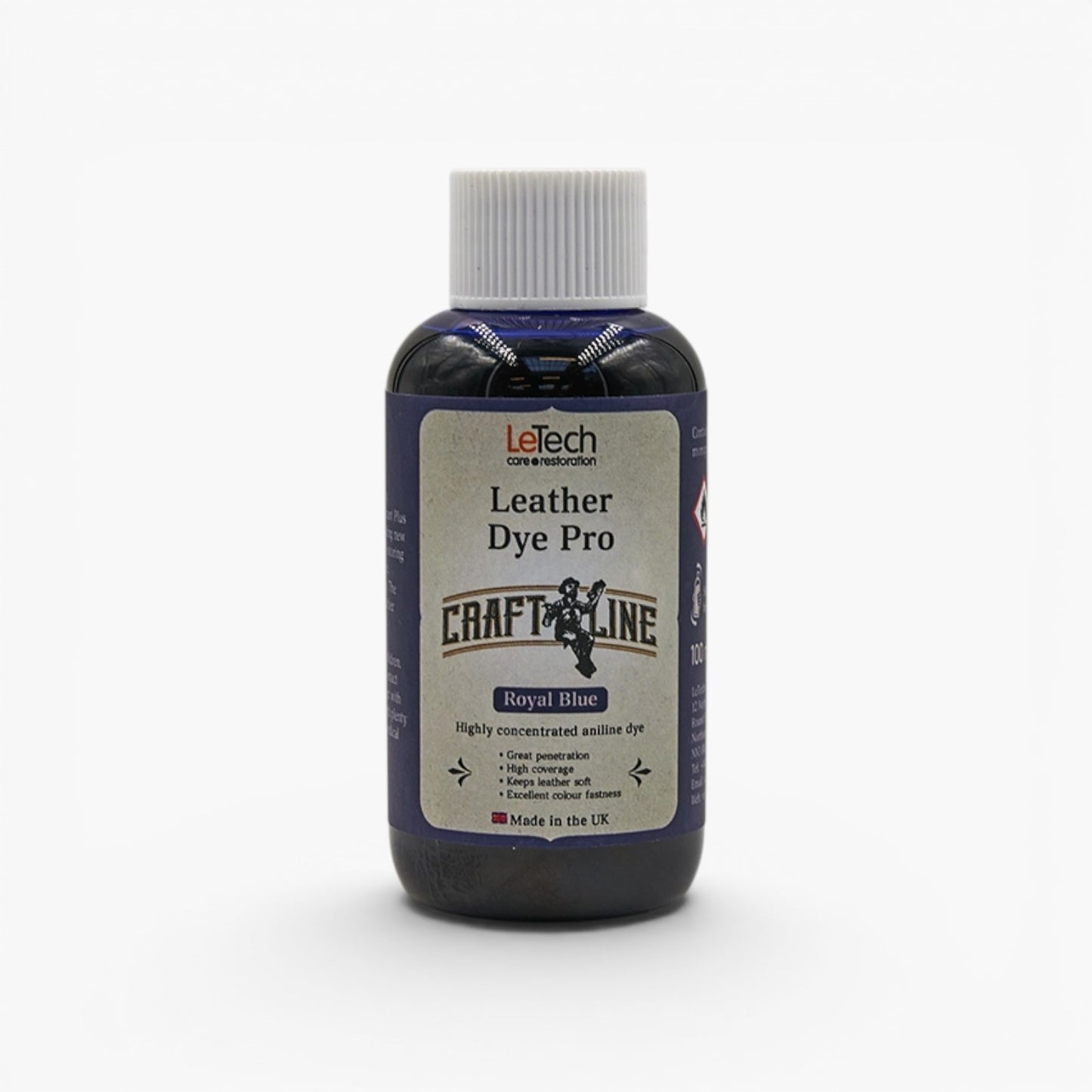 Craft Line - Leather Dye Pro - Multiple Colours Royal Blue by LeTech Canada