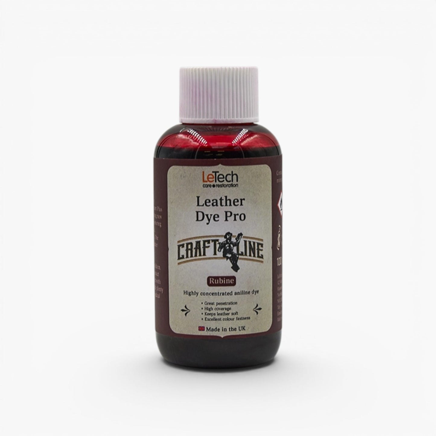 Craft Line - Leather Dye Pro - Multiple Colours Rubine by LeTech Canada