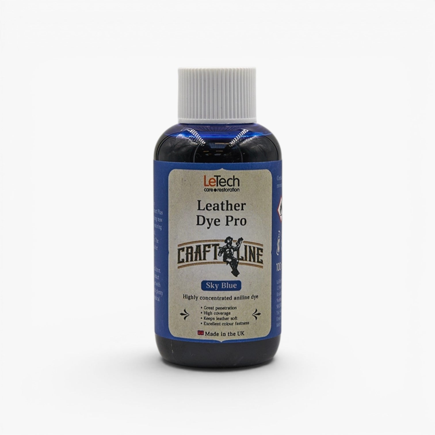 Craft Line - Leather Dye Pro - Multiple Colours Sky Blue by LeTech Canada