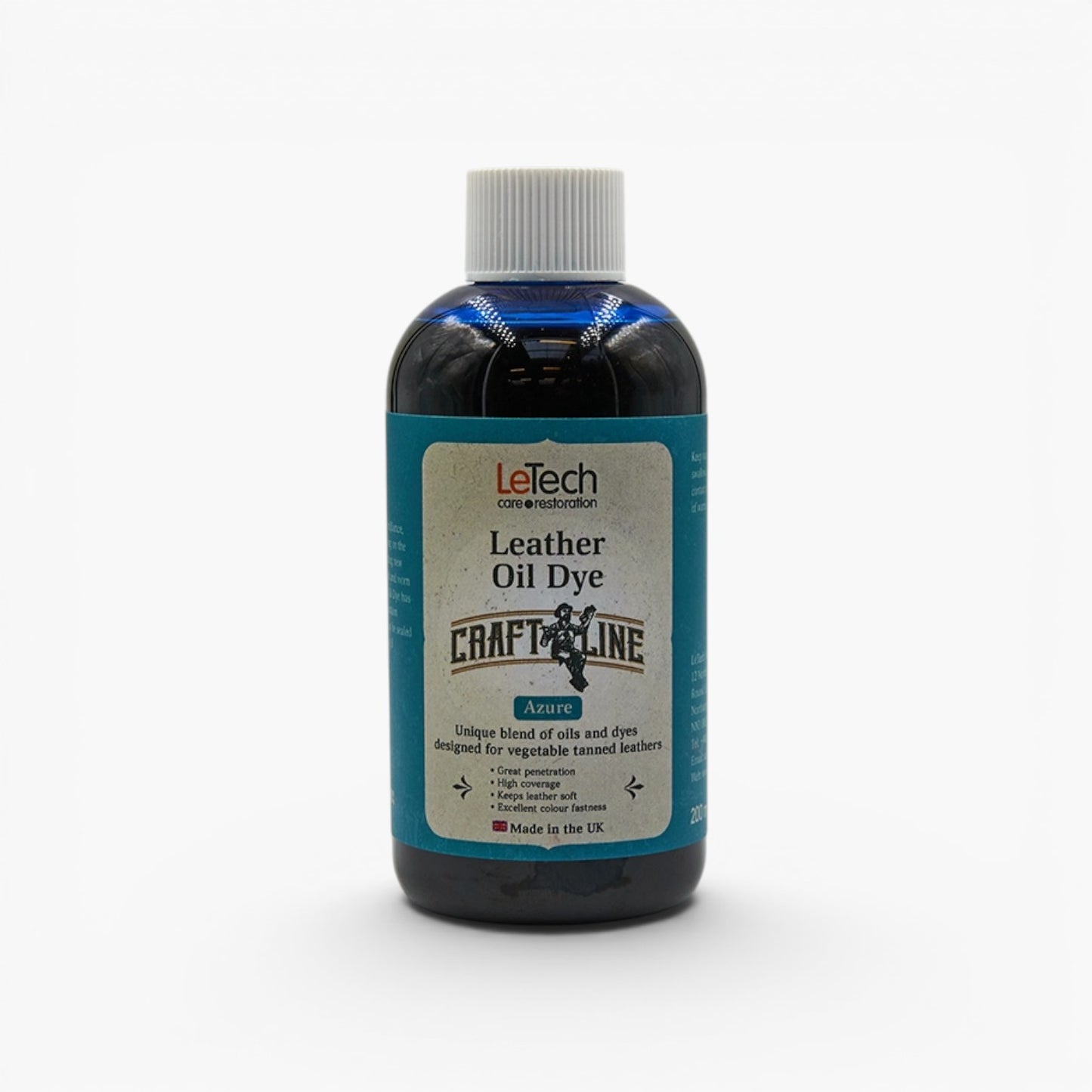 Craft Line - Leather Oil Dye - Multiple Colors Azure by LeTech Canada