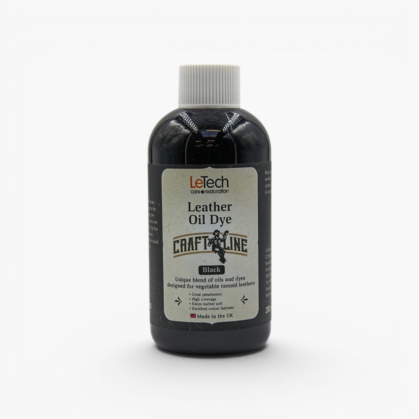 Craft Line - Leather Oil Dye - Multiple Colors Black by LeTech Canada