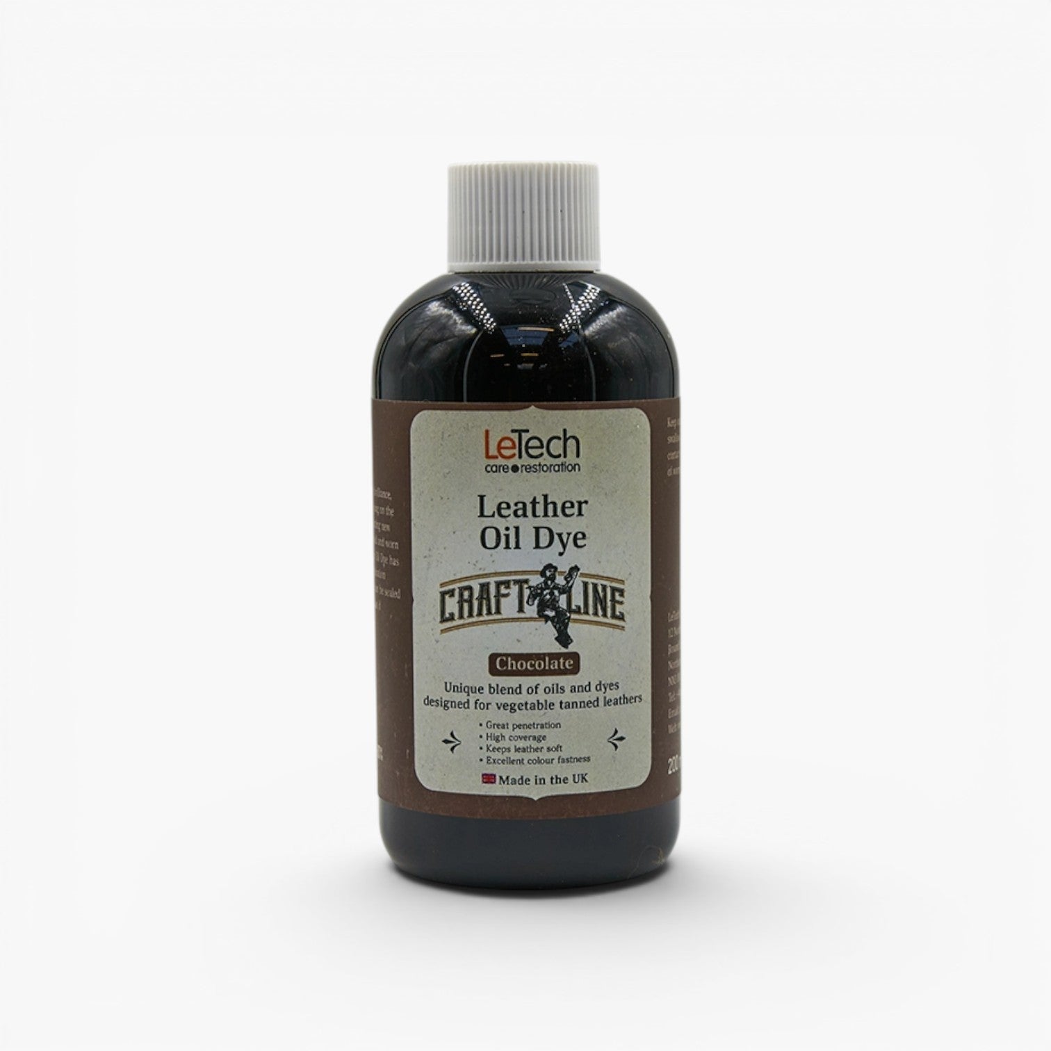 Craft Line - Leather Oil Dye - Multiple Colors Chocolate by LeTech Canada