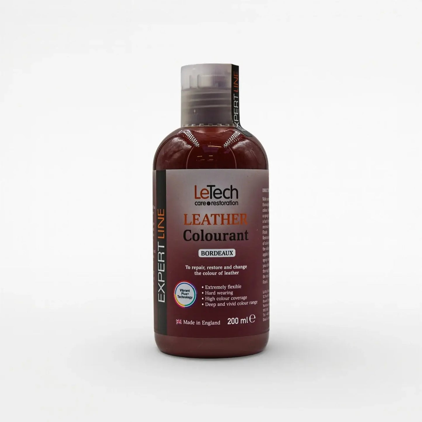 Leather Colourant - Multiple Colours Bordeaux 200 ml by LeTech Canada
