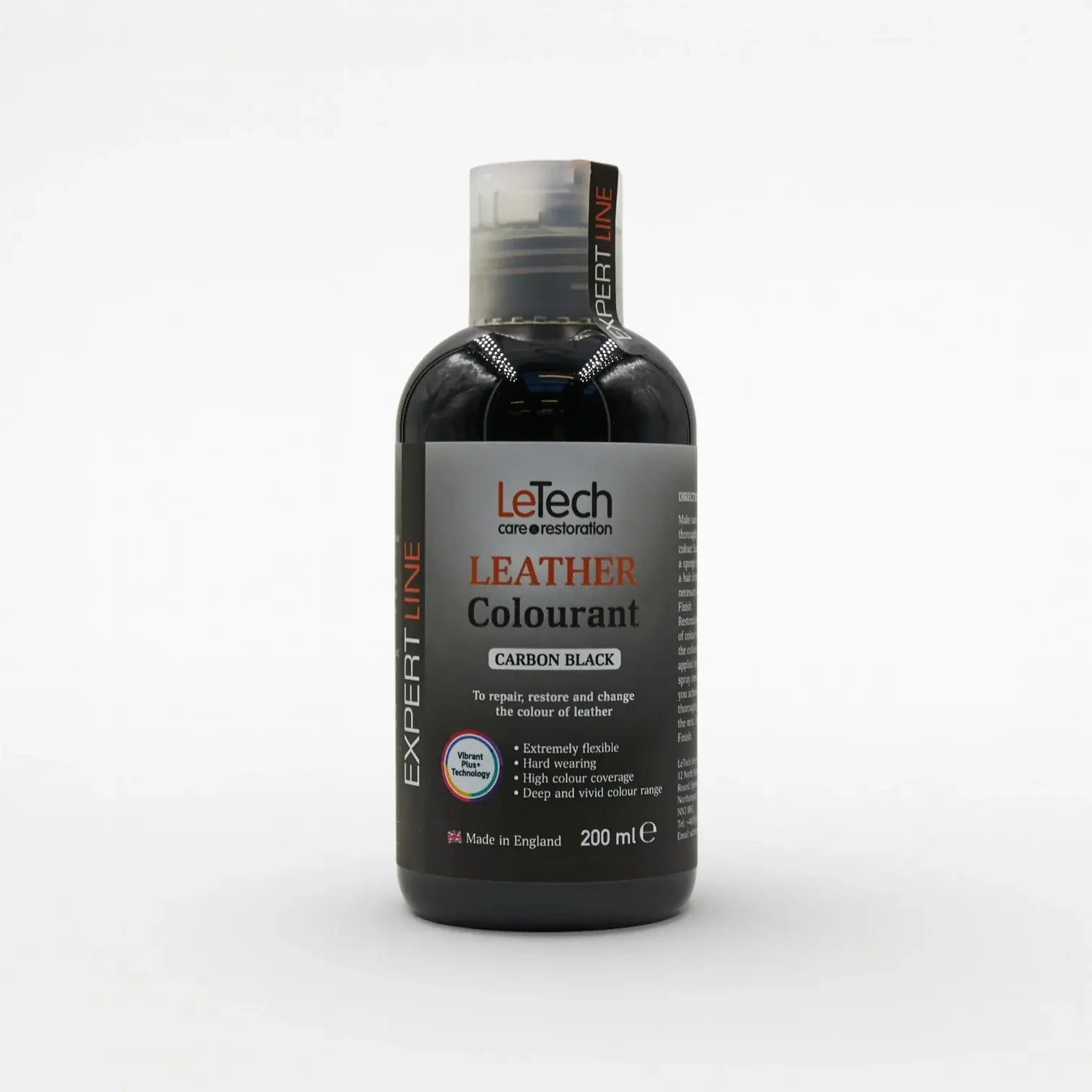 Leather Colourant - Multiple Colours Carbon Black 200 ml by LeTech Canada