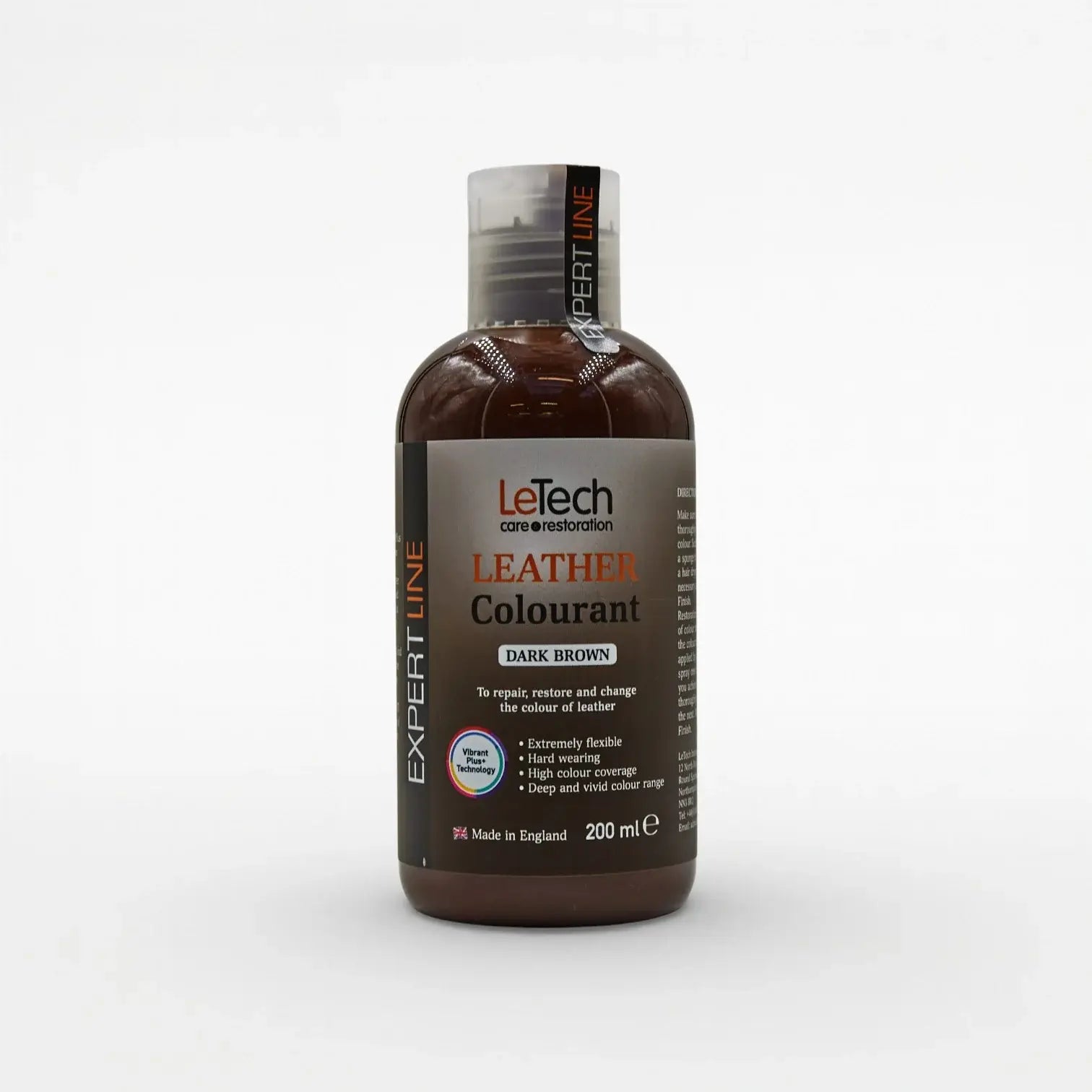 Leather Colourant - Multiple Colours Dark Brown 200 ml by LeTech Canada