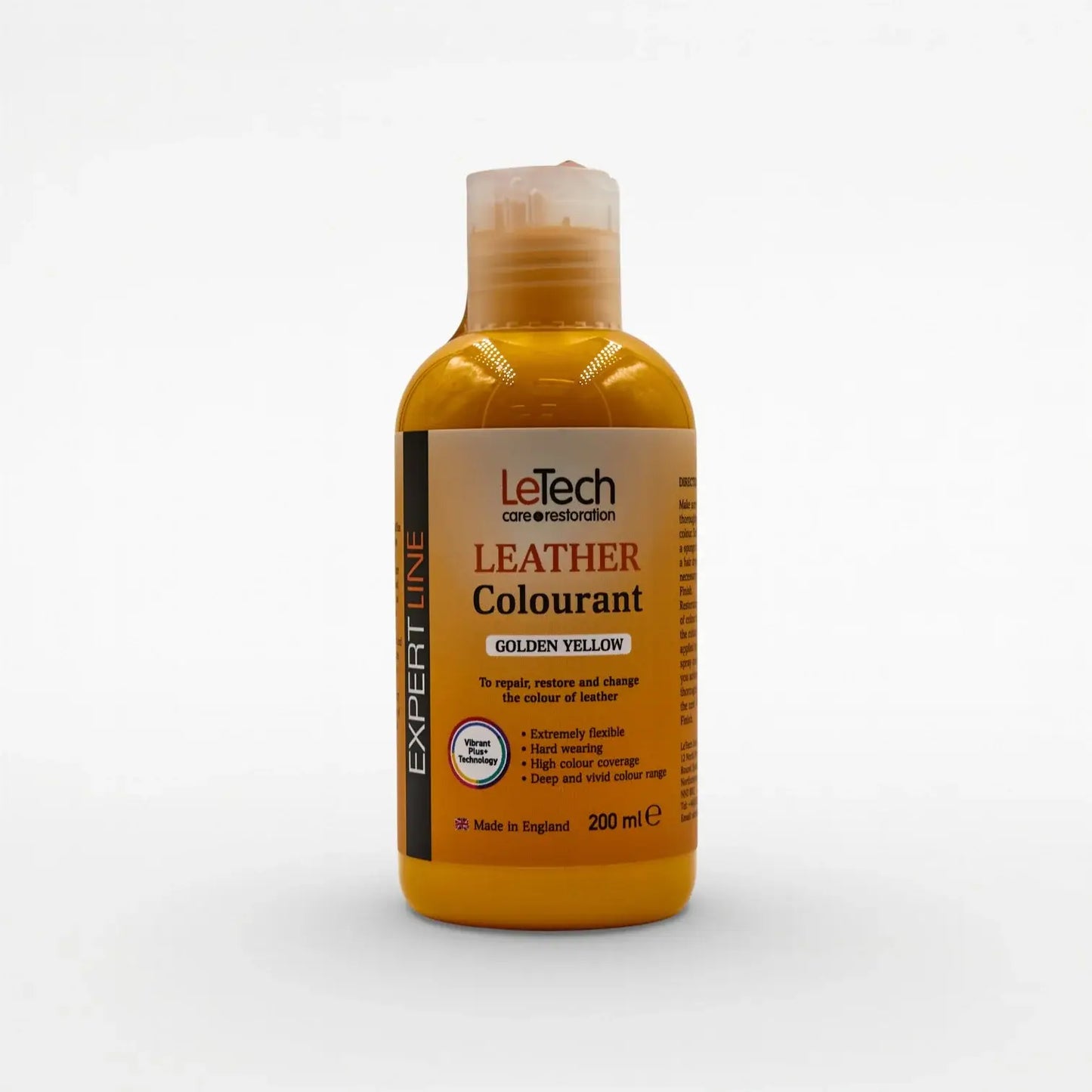 Leather Colourant - Multiple Colours Golden Yellow 200 ml by LeTech Canada