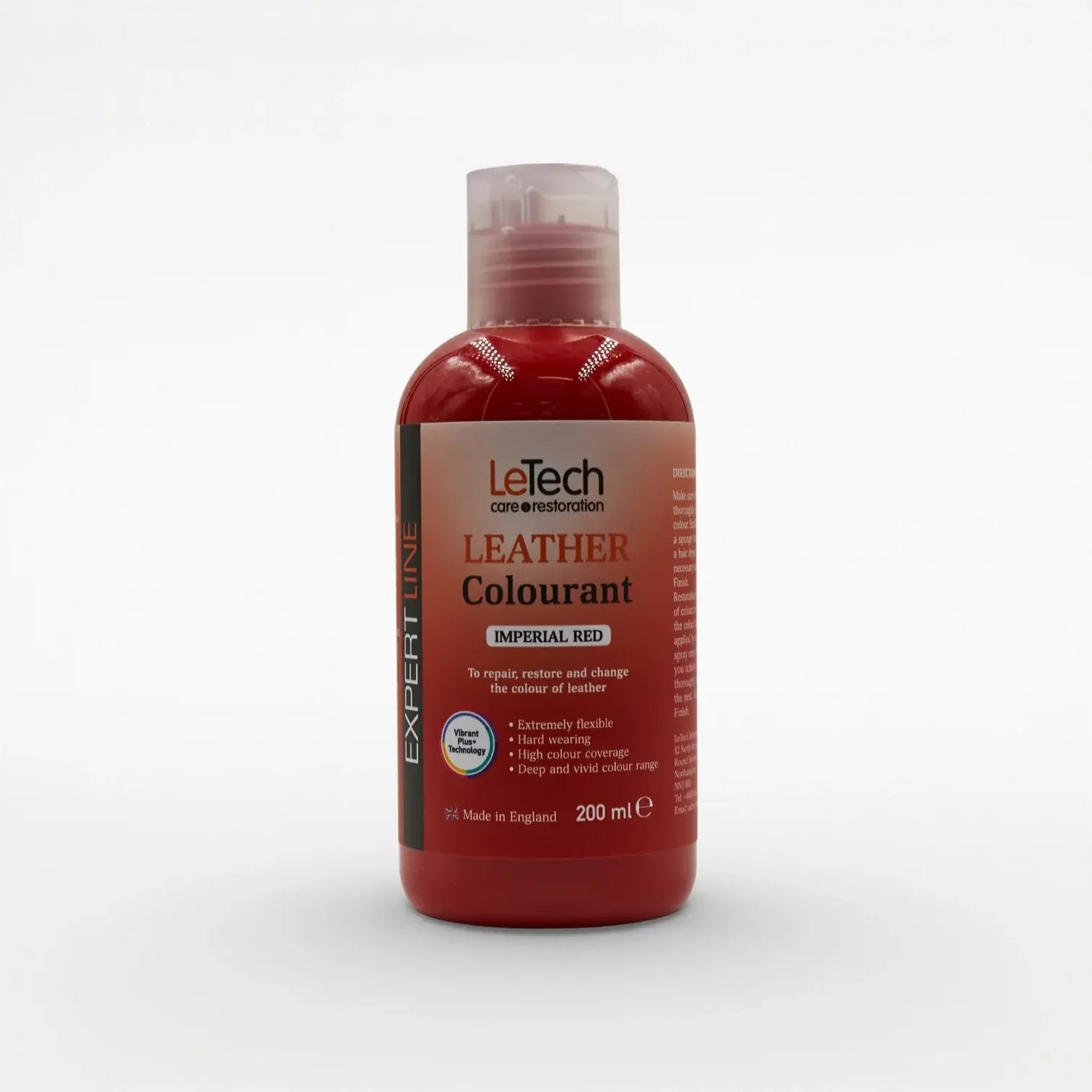 Leather Colourant - Multiple Colours Imperial Red 200 ml by LeTech Canada