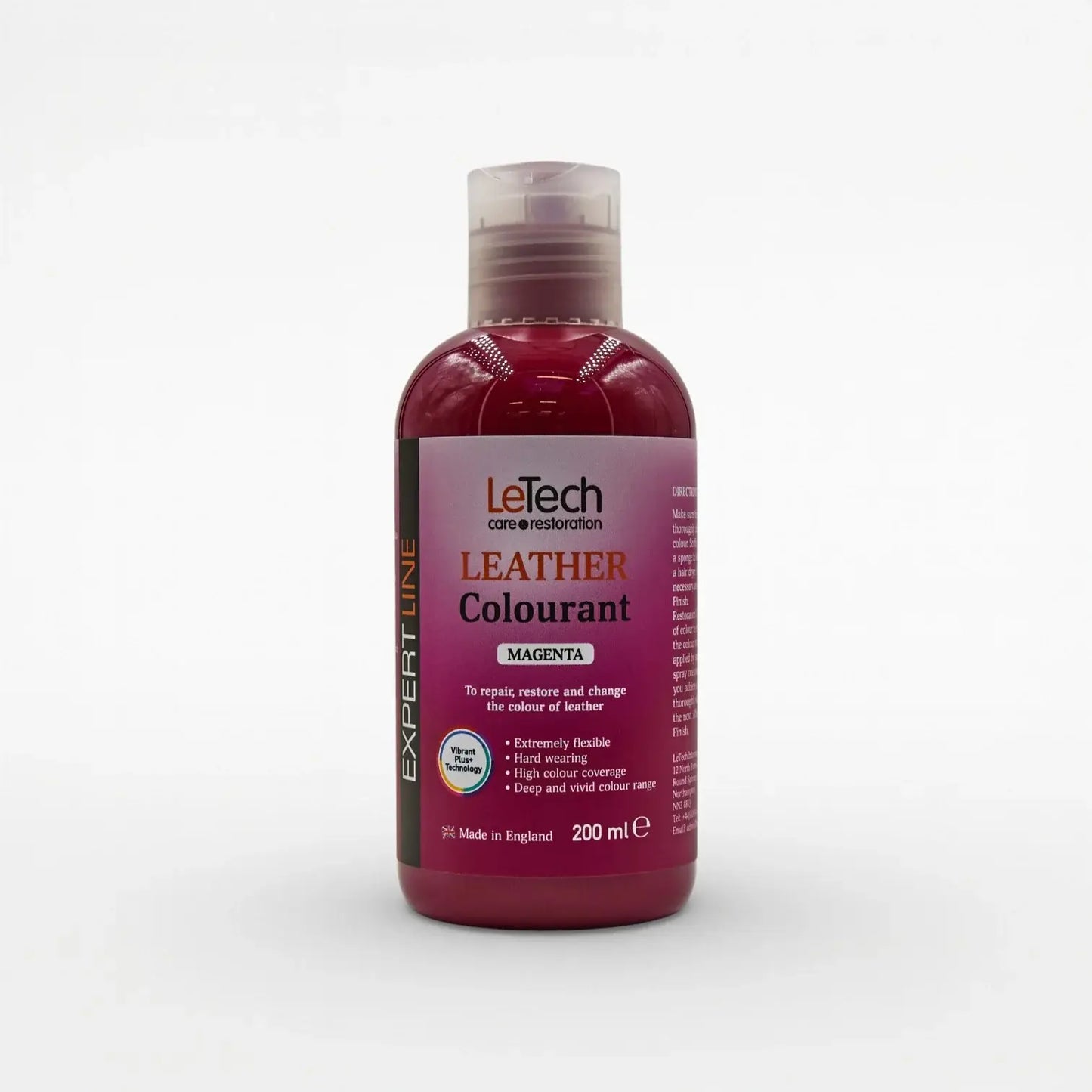 Leather Colourant - Multiple Colours Magenta 200 ml by LeTech Canada