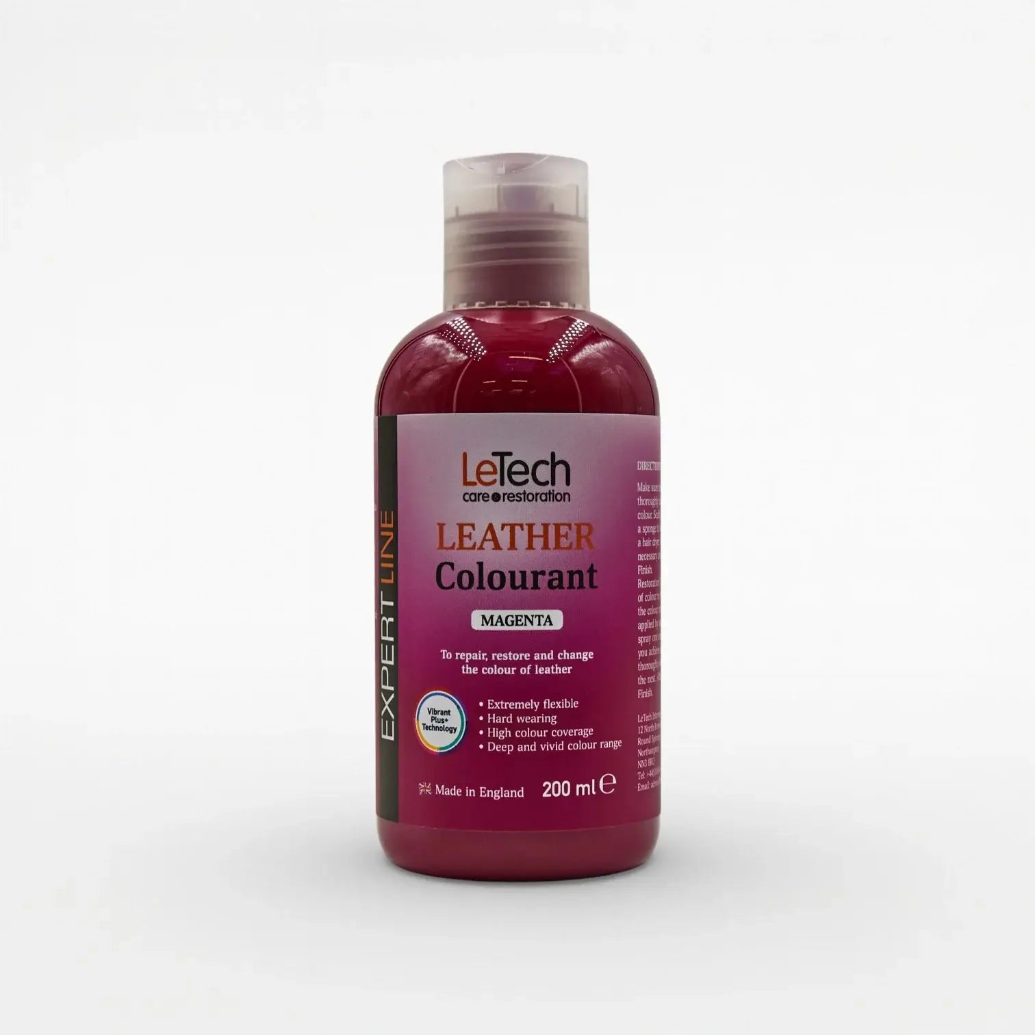 Leather Colourant - Multiple Colours Magenta 200 ml by LeTech Canada