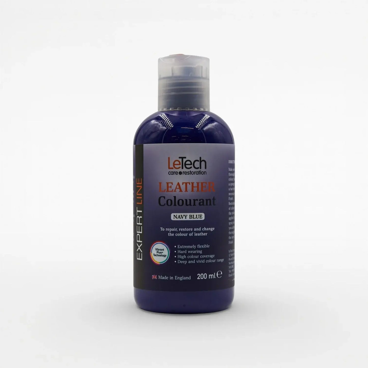 Leather Colourant - Multiple Colours Navy Blue 200 ml by LeTech Canada
