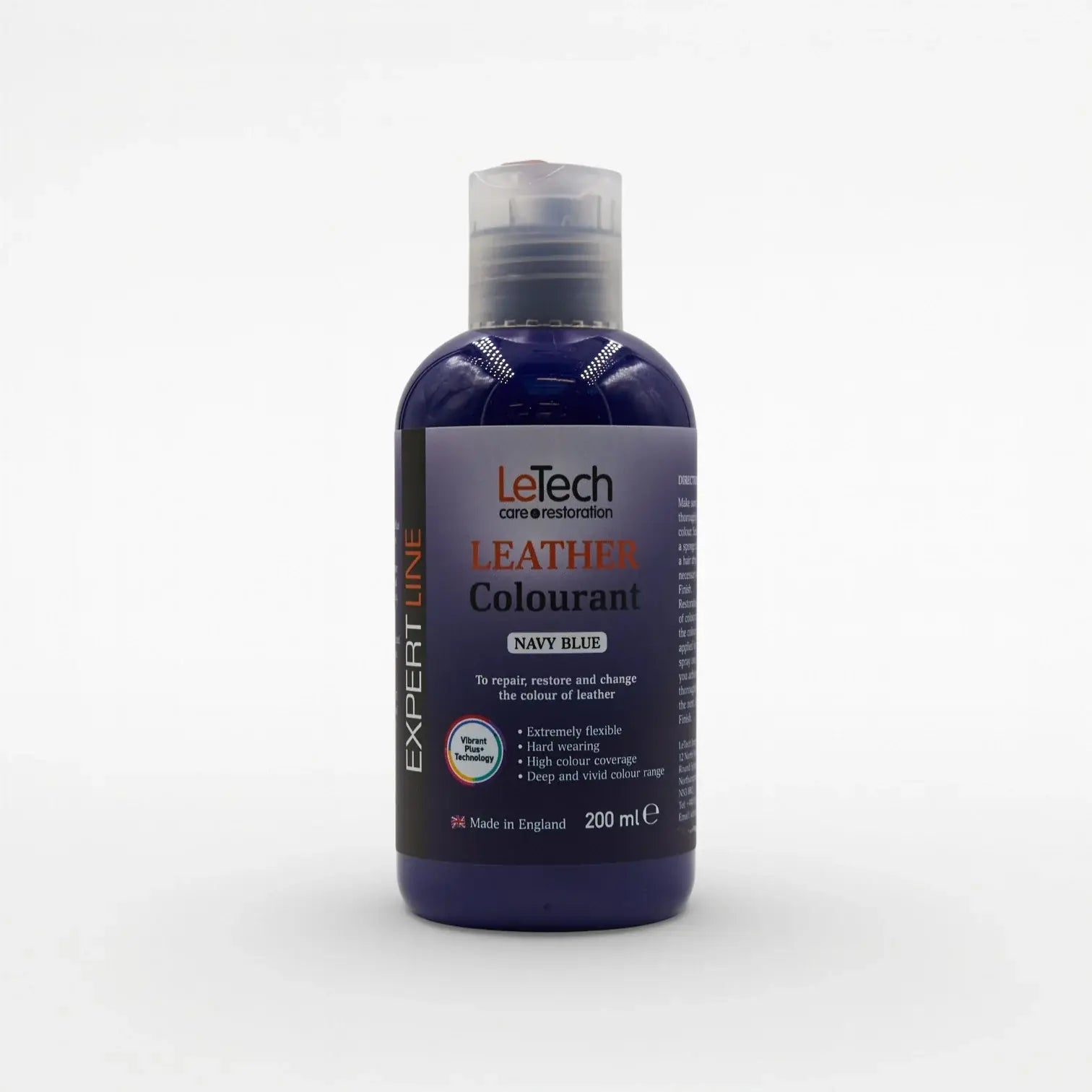 Leather Colourant - Multiple Colours Navy Blue 200 ml by LeTech Canada