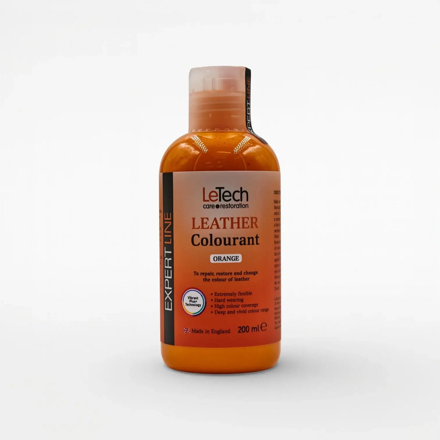 Leather Colourant - Multiple Colours Orange 200 ml by LeTech Canada