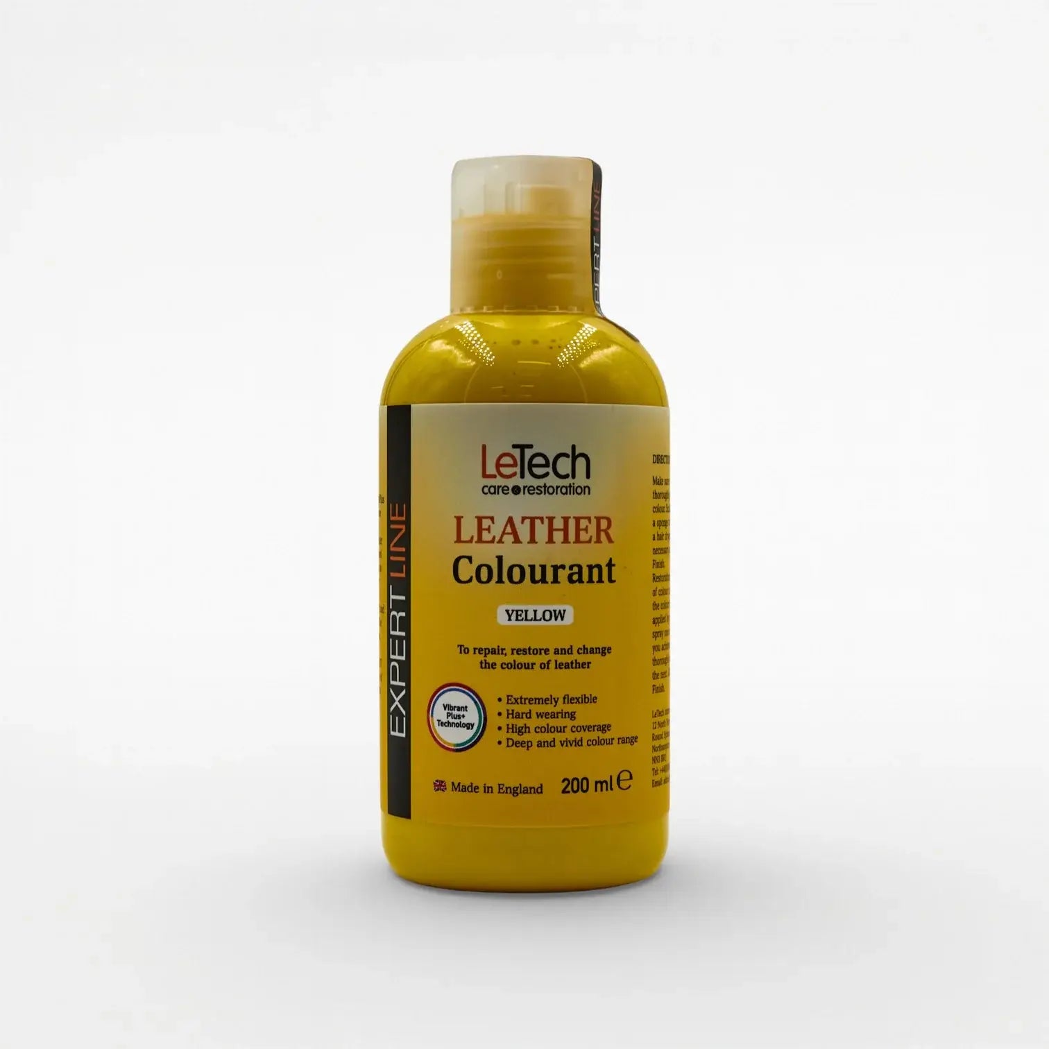 Leather Colourant - Multiple Colours Yellow 200 ml by LeTech Canada