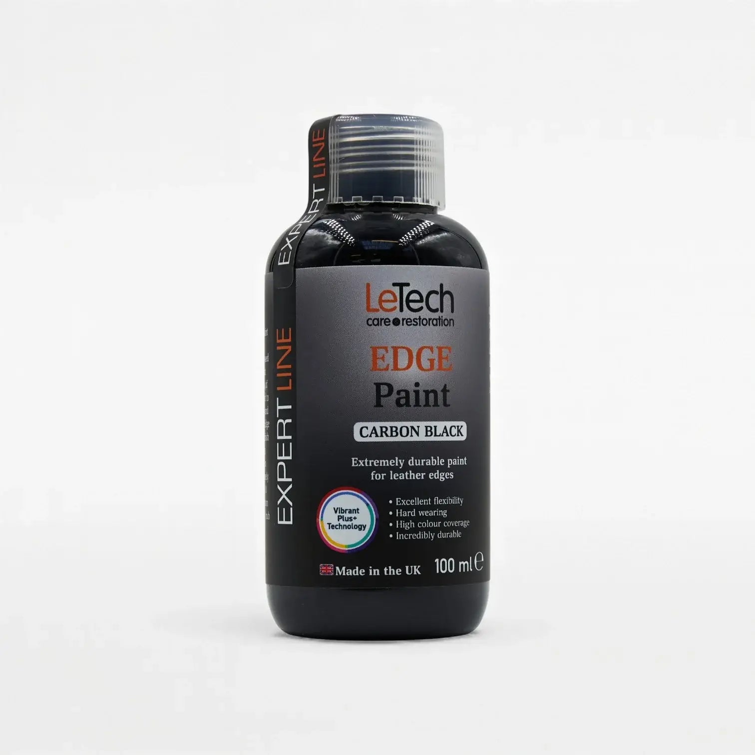 Leather Edge Paint Carbon Black 100 ml by LeTech Canada