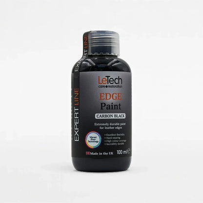 Leather Edge Paint Carbon Black 100 ml by LeTech Canada