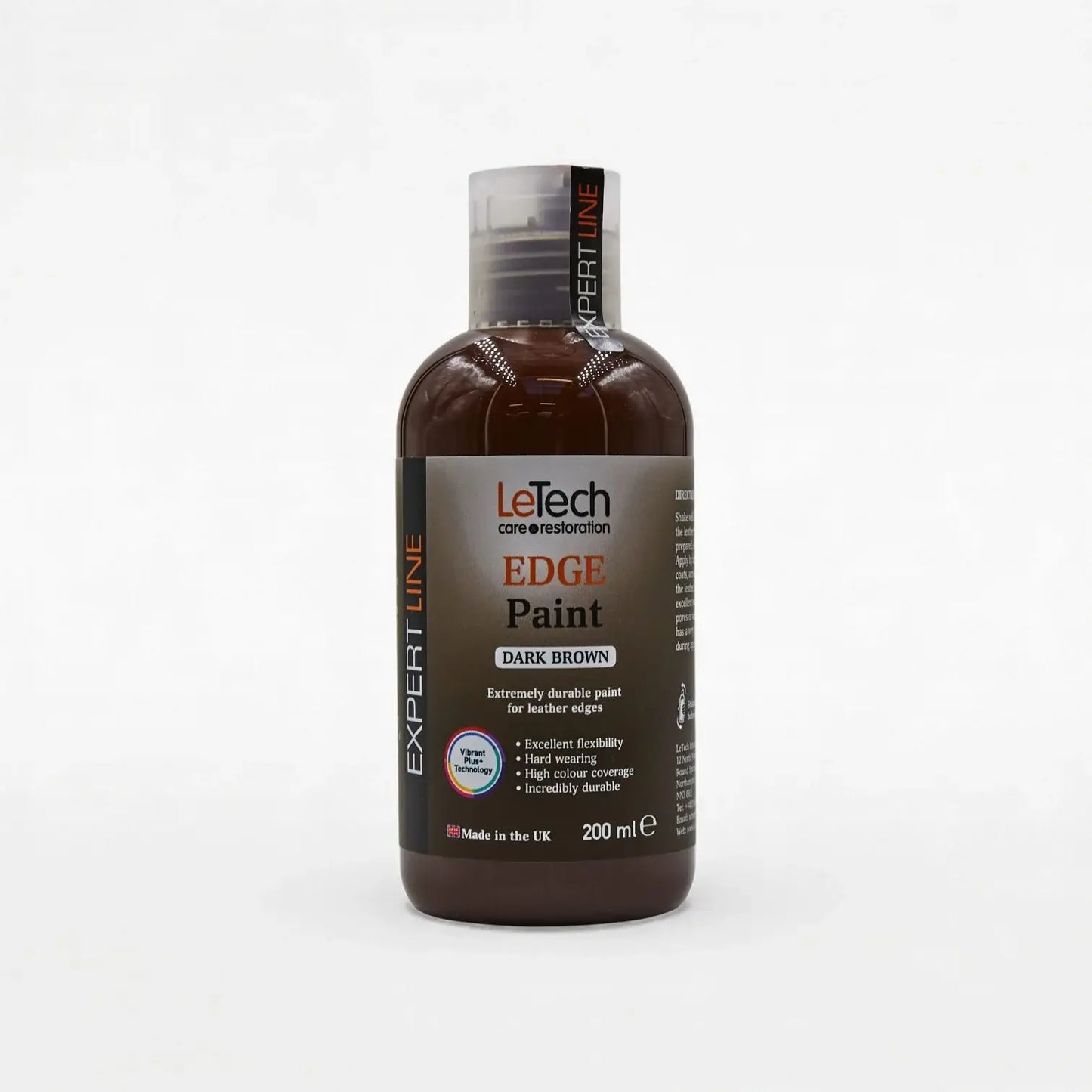 Leather Edge Paint Dark Brown 200 ml by LeTech Canada