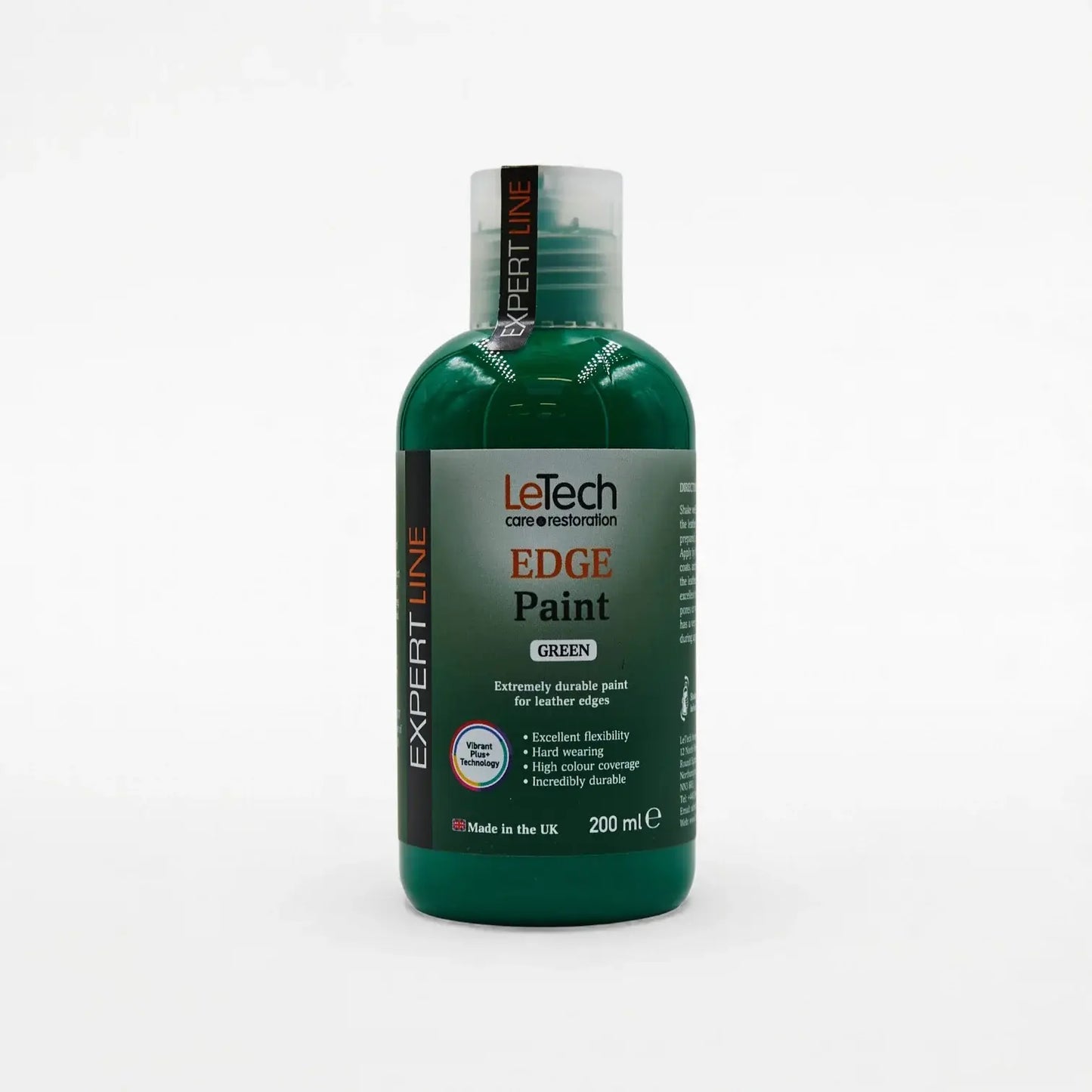 Leather Edge Paint Green 200 ml by LeTech Canada