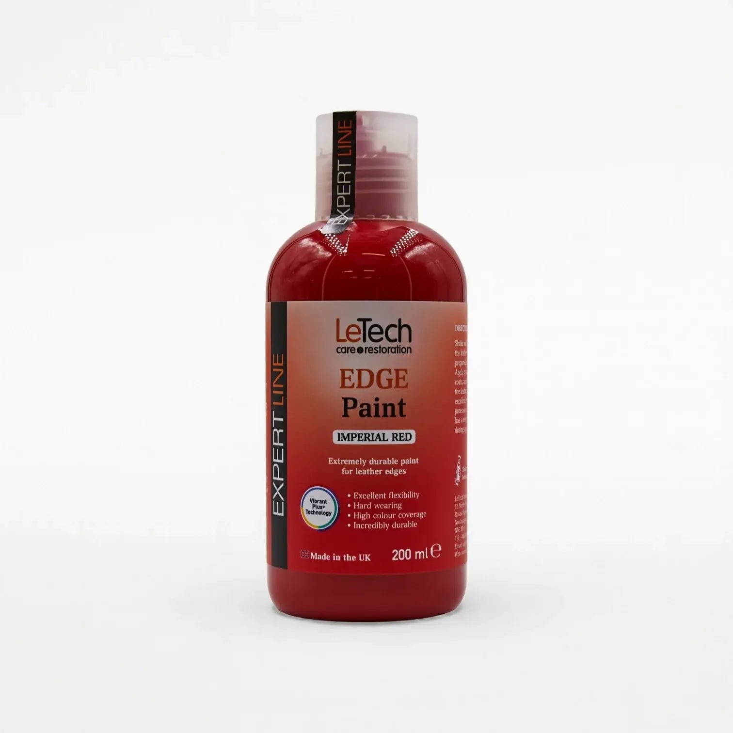 Leather Edge Paint Imperial Red 200 ml by LeTech Canada