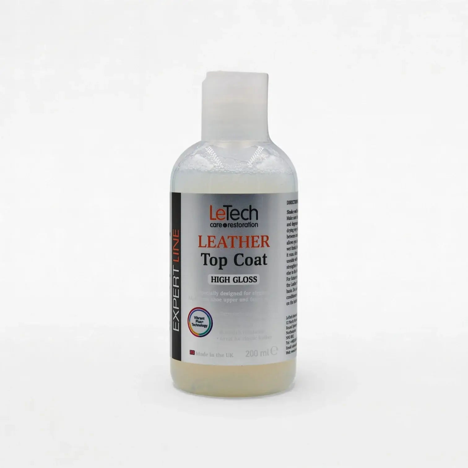 Leather Top Coat High Gloss 200 ml by LeTech Canada