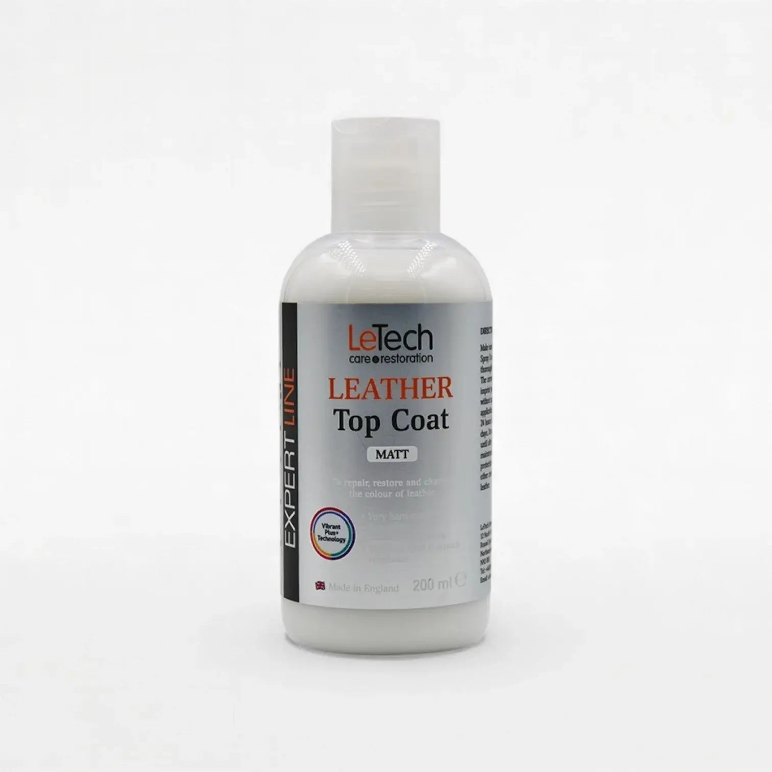 Leather Top Coat Matt 200 ml by LeTech Canada